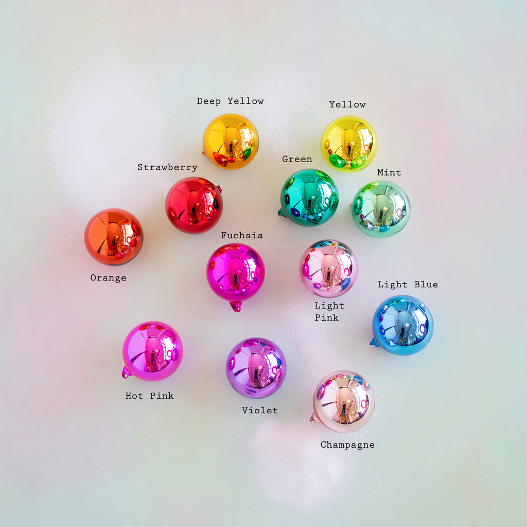 Rainbow Reflective Ball Ornament, 4"