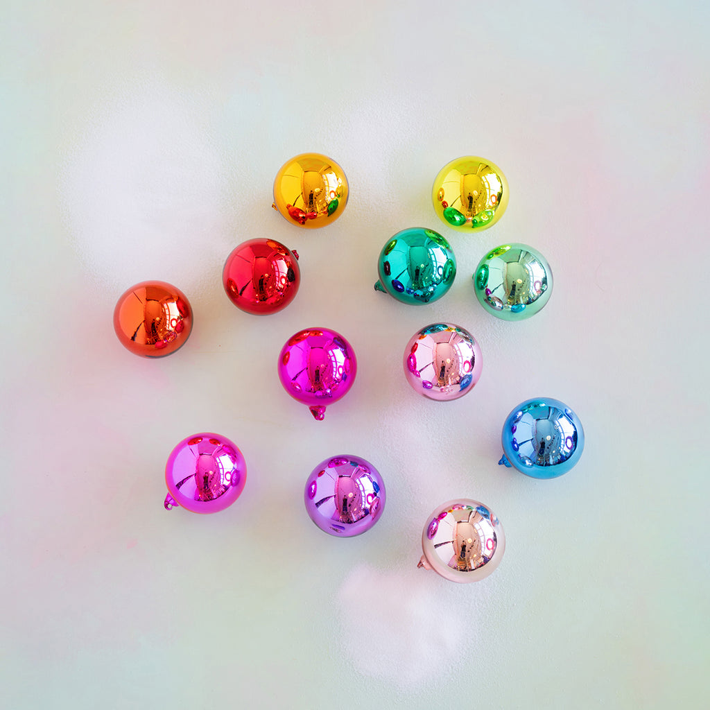 Rainbow Reflective Ball Ornament, 4"