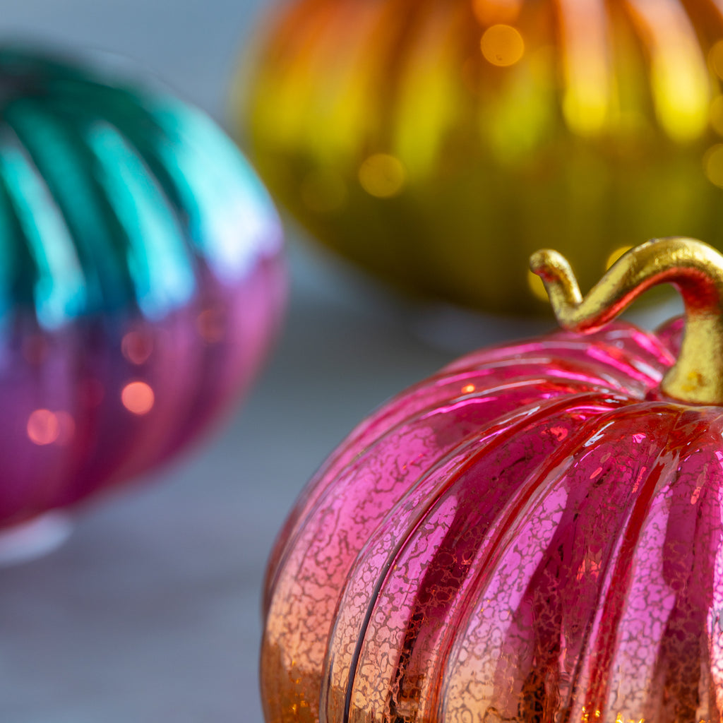 Lighted Ombre Revolving Pumpkin