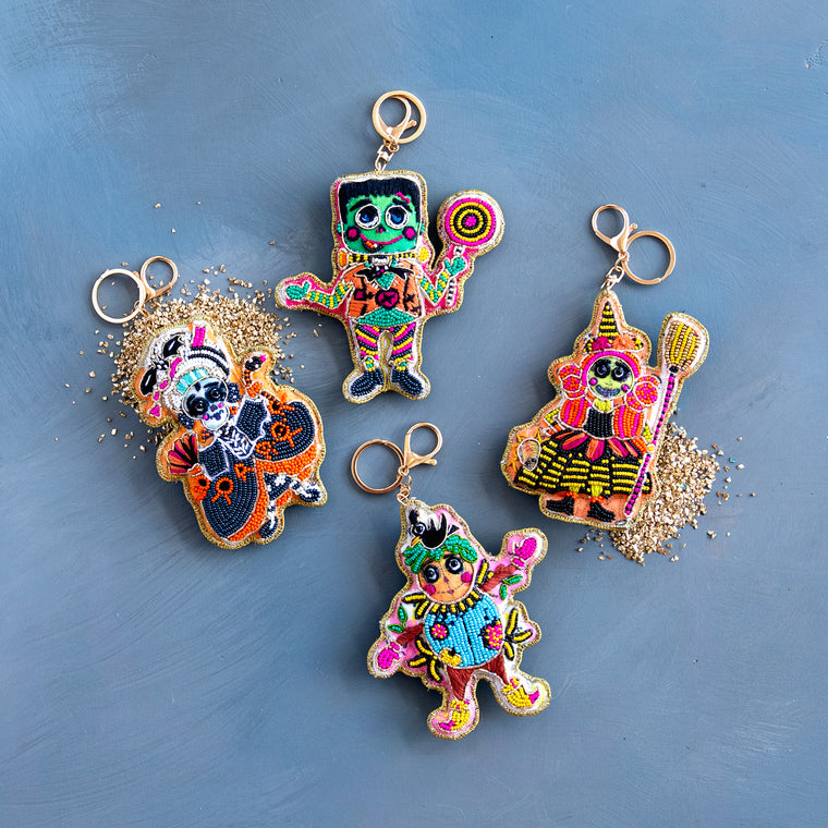 Spooky Kooks Beaded Bag Charm