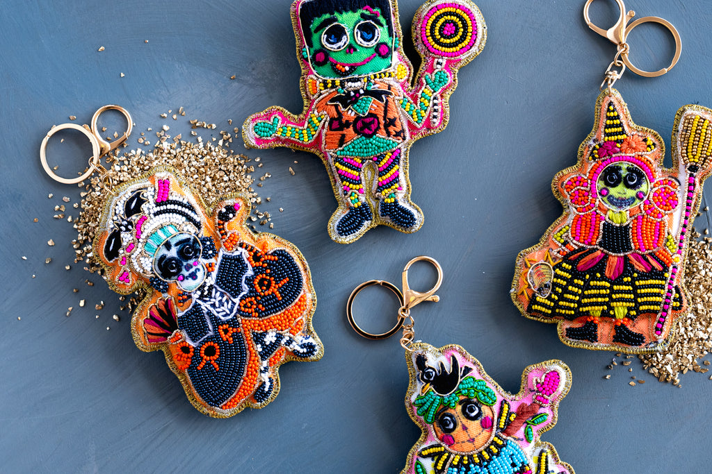 Spooky Kooks Beaded Bag Charm