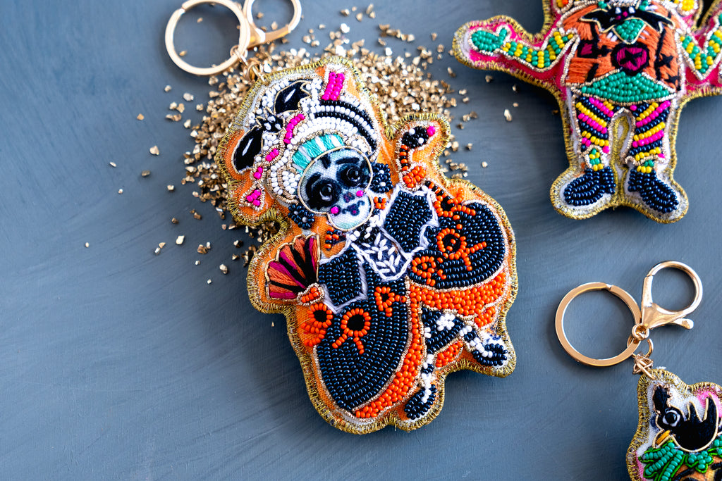 Spooky Kooks Beaded Bag Charm