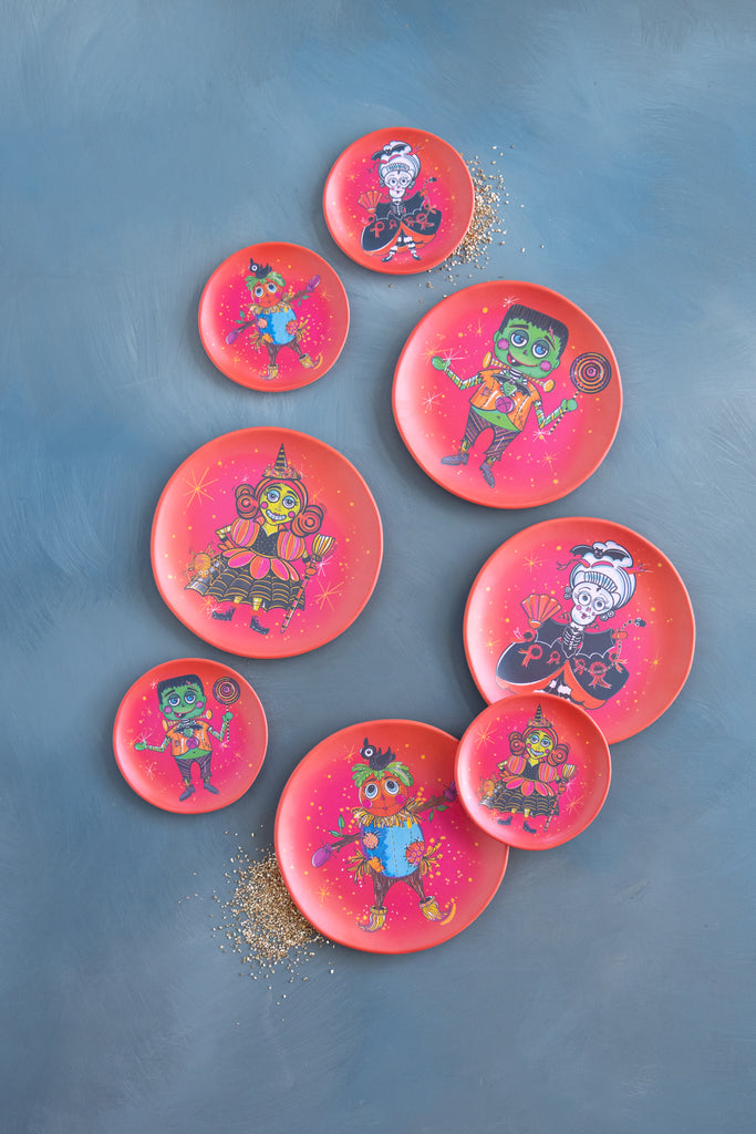 Spooky Kooks Halloween Salad Plate, Set of 4