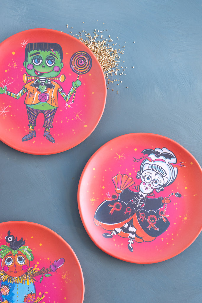 Spooky Kooks Halloween Dessert Plate, Set of 4