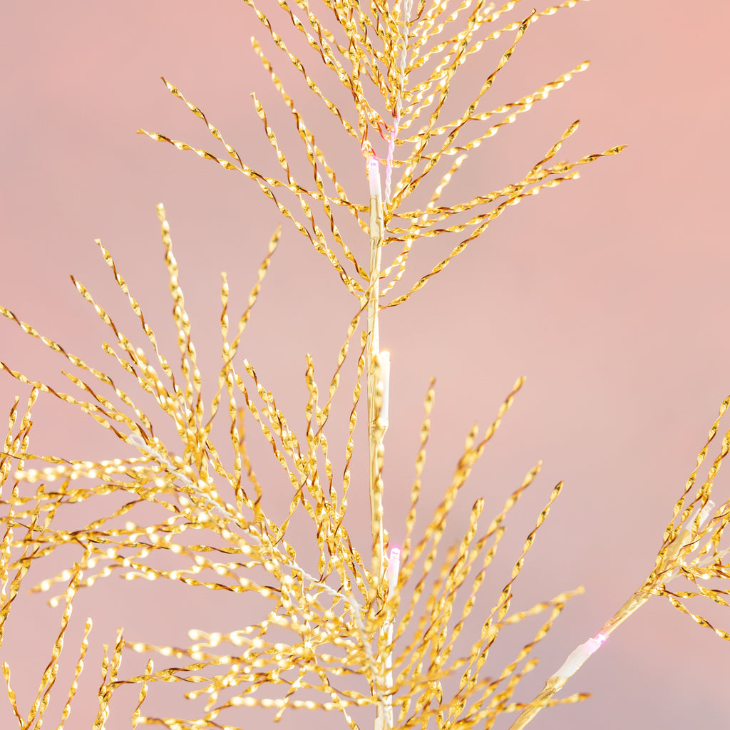 Gold Metallic Tree with Lights, Large