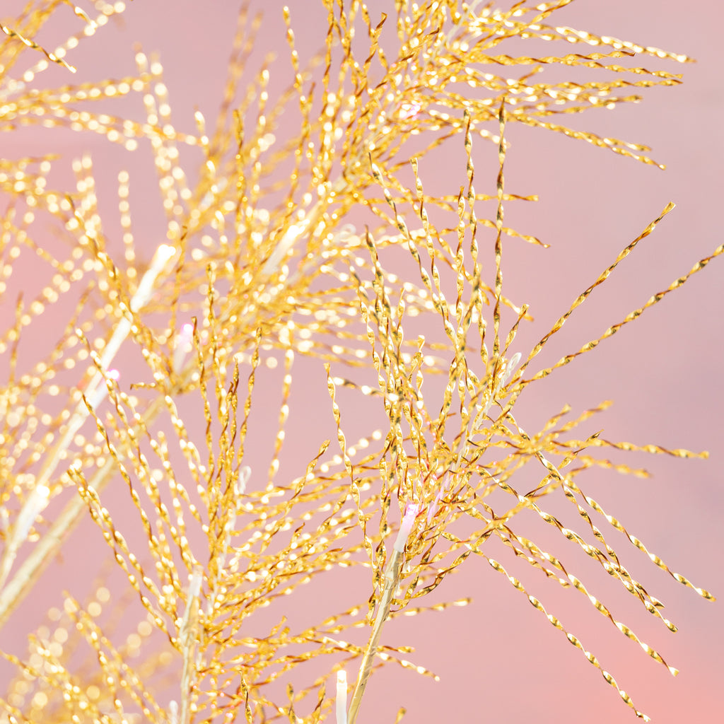 Gold Metallic Tree with Lights, Large