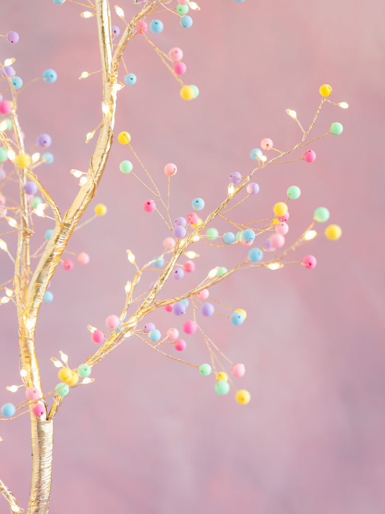Lighted Pastel Ball Tree, Large