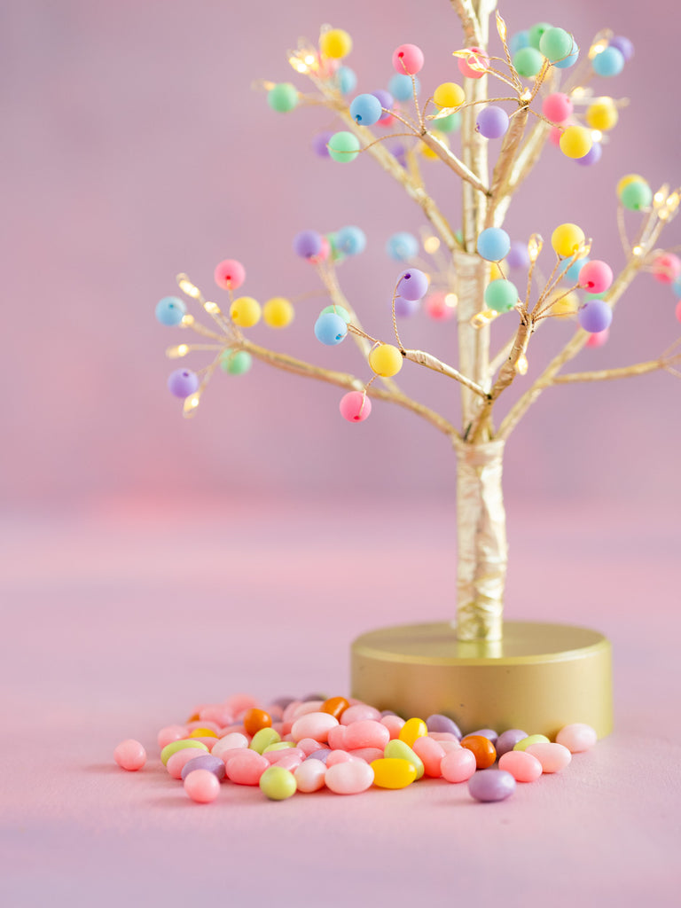 Lighted Pastel Ball Tree, Small