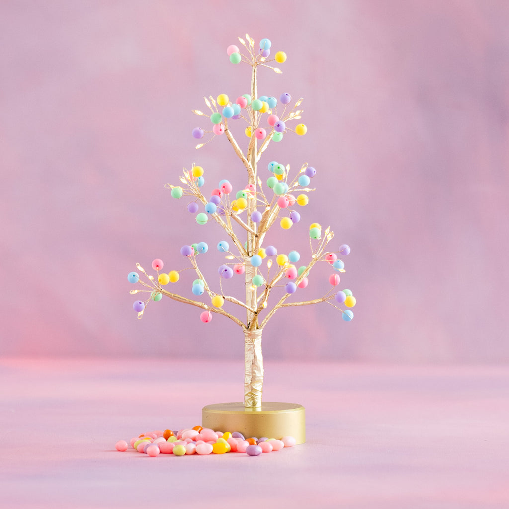 Lighted Pastel Ball Tree, Small