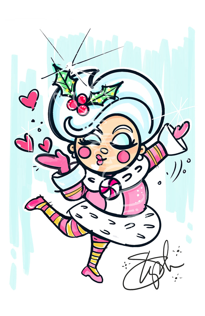 Pink Mini Madame Signed Print