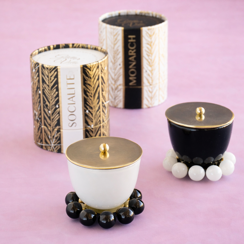 Candle Couturier, Prima BALLerina Black & White Scented Candle