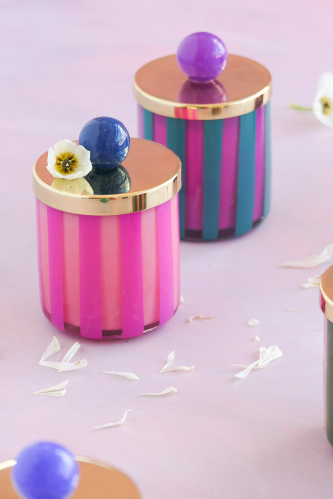 Candle Couturier, Demi BALLerina Stripe Scented Candle