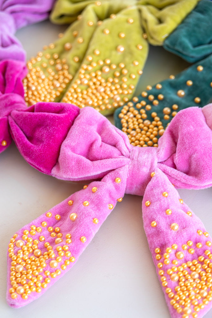 Lustre Luxe Velvet Bow Garland