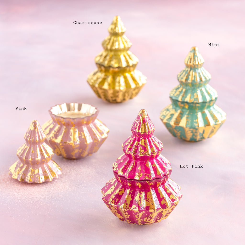 Metallic Tree Candle
