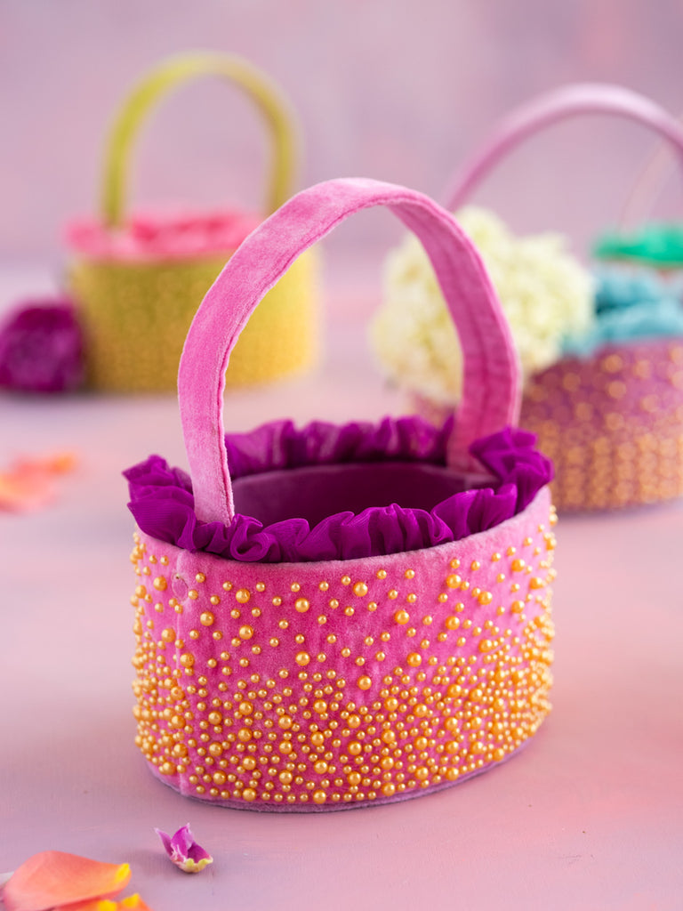 Luster Lux Velvet Basket