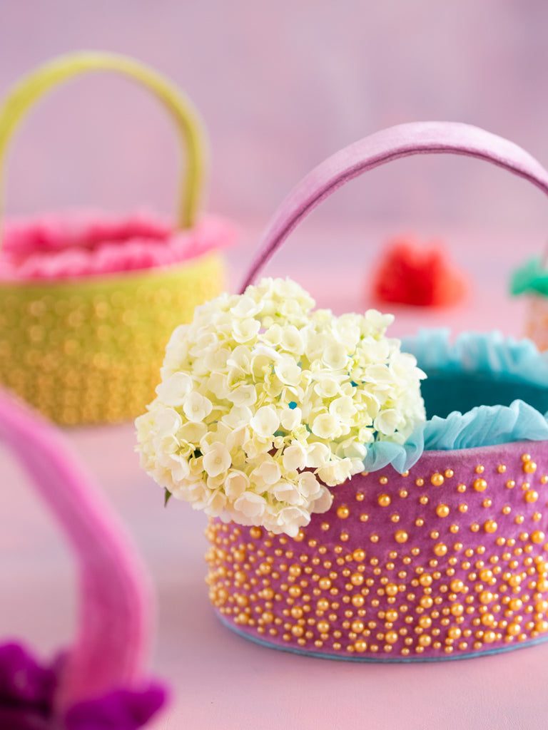 Luster Lux Velvet Basket