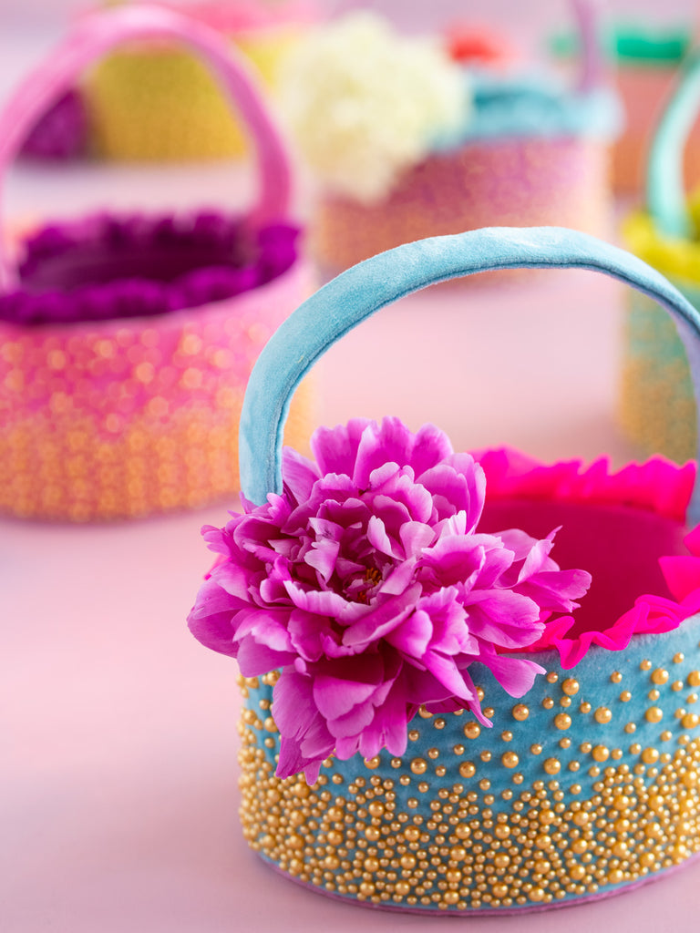 Luster Lux Velvet Basket