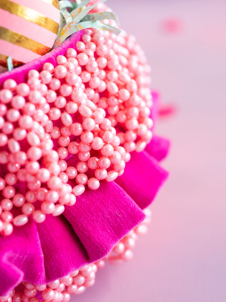 Ruffle Beaded Basket