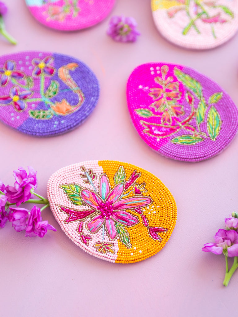 Frenchy Floral Egg Coaster Set