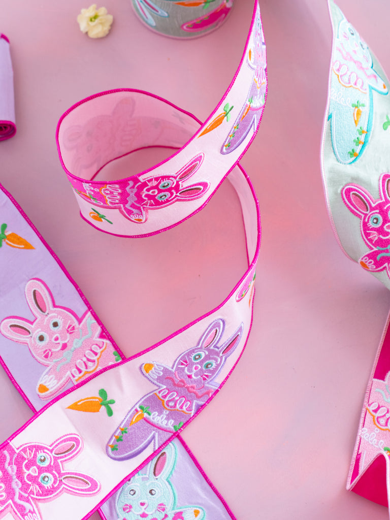 Coco Cottontail Bunny Embroidered Ribbon