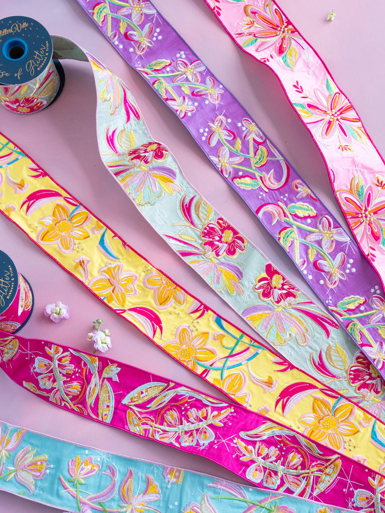Frenchy Florals Embroidered Ribbon