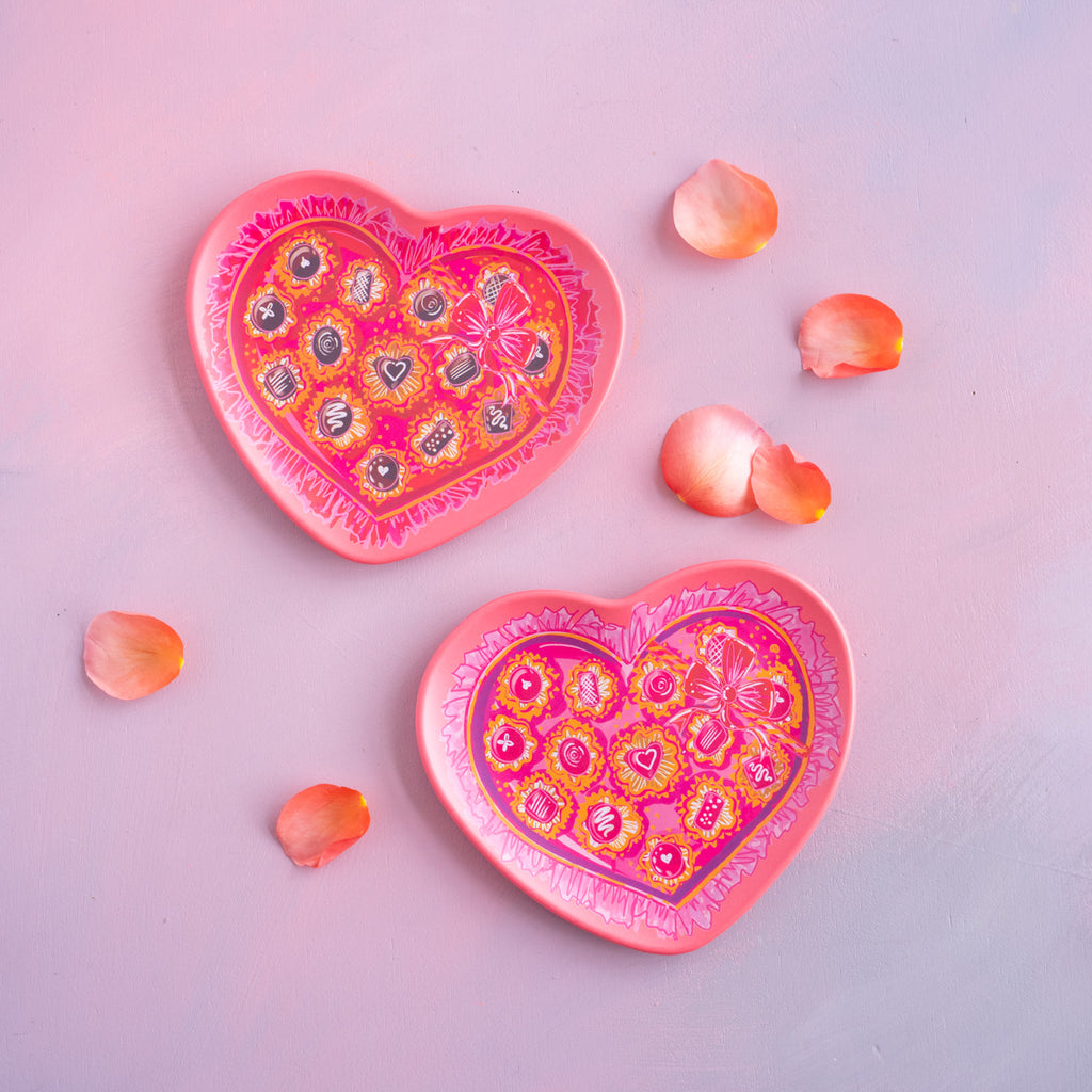 Glamorous Ganache Heart Plate Set
