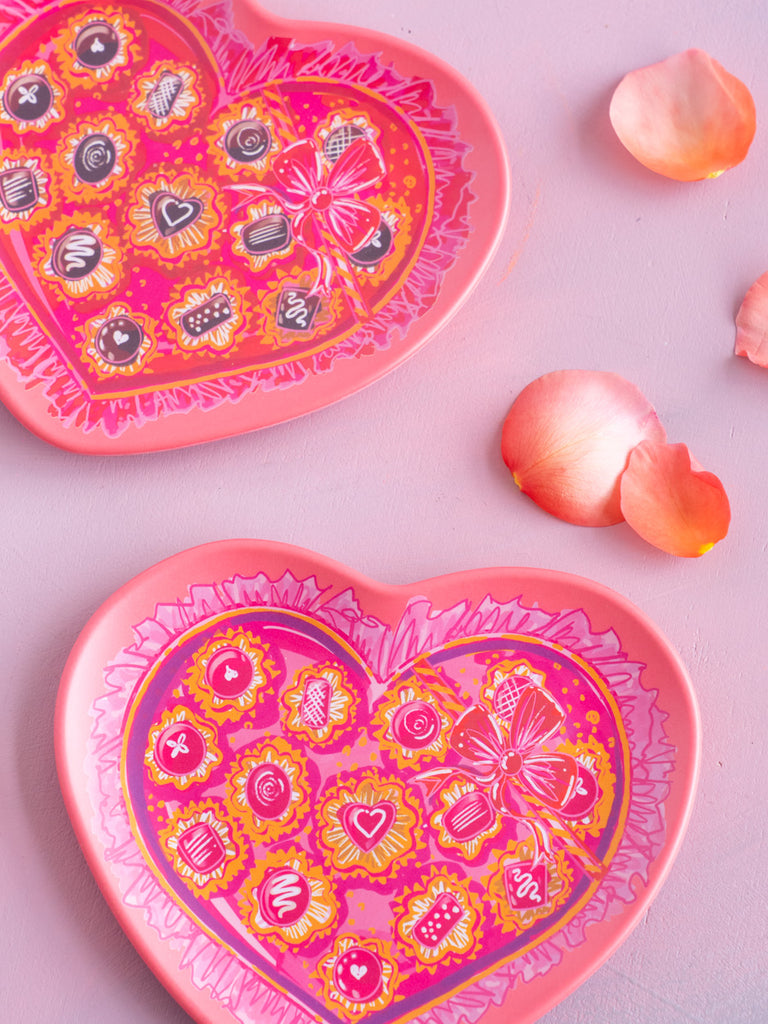 Glamorous Ganache Heart Plate Set
