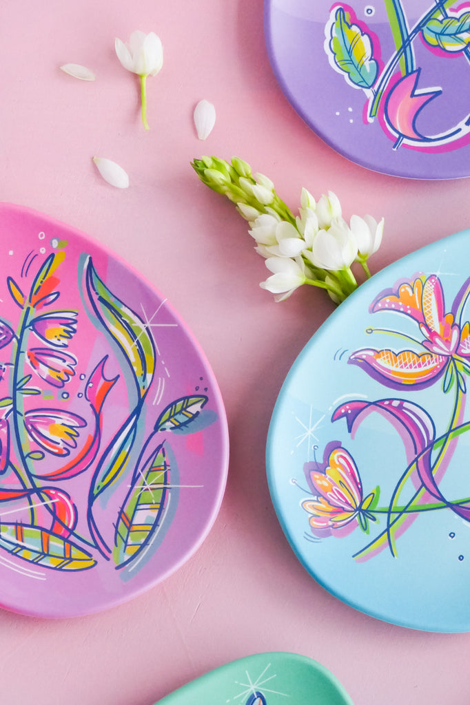 Frenchy Floral Easter Egg Plate Set