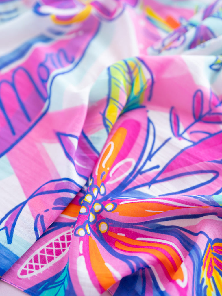 'Mom' Floral Scarf