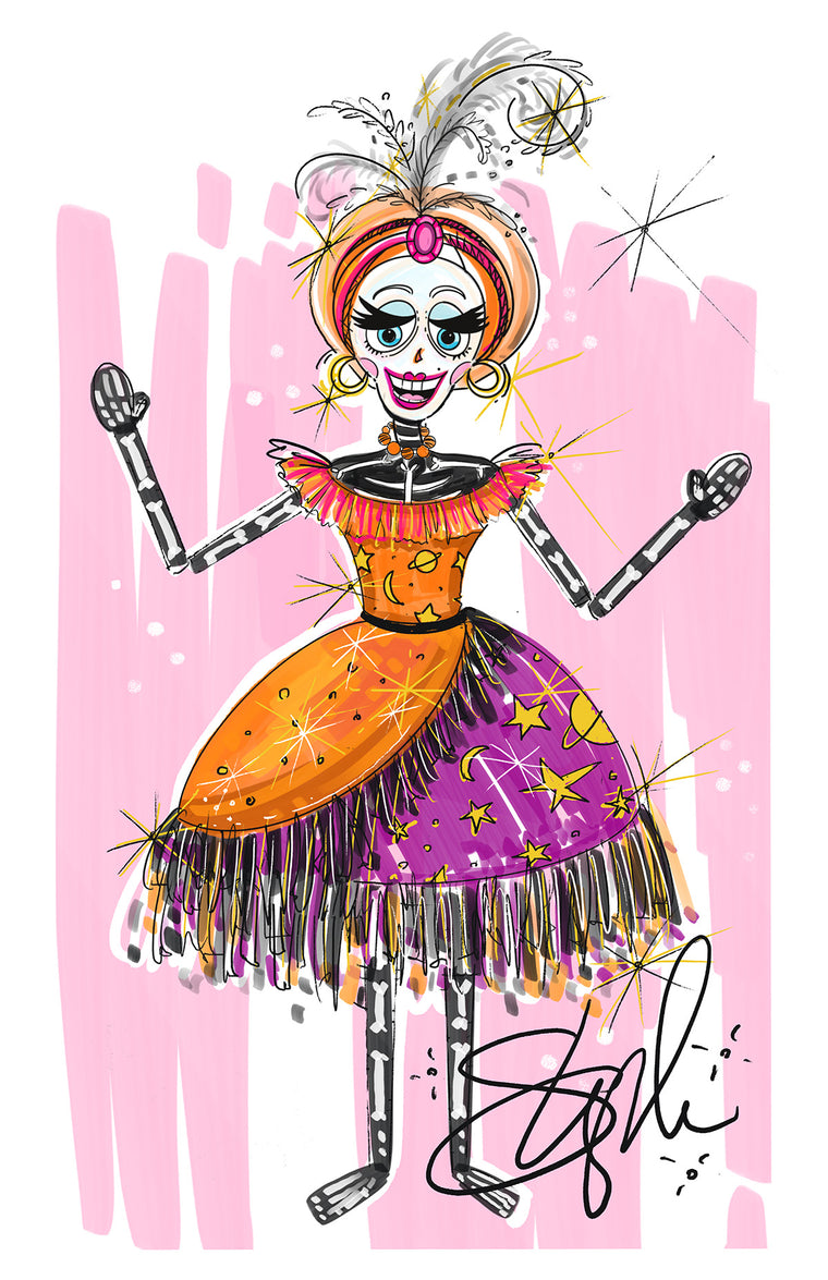 Nelly Skelly Fortune Telly Signed Print