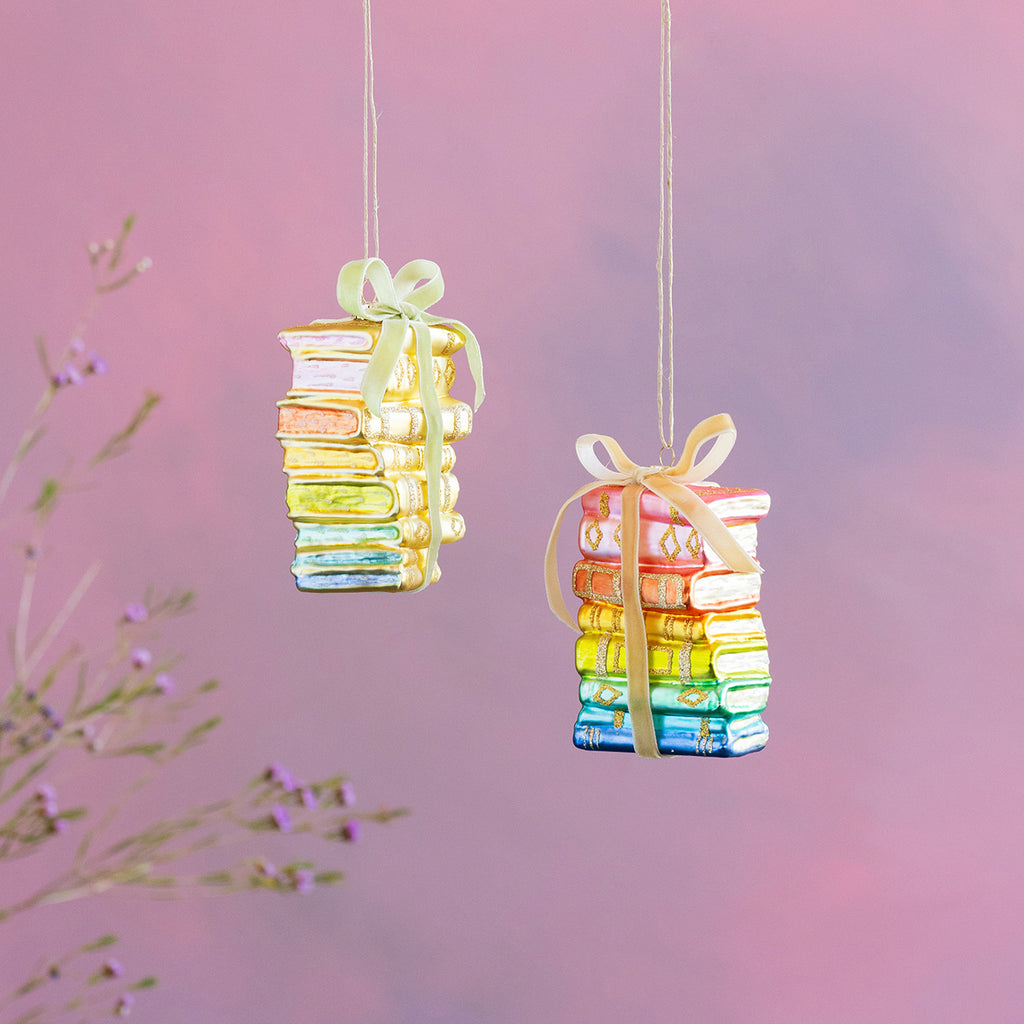 Large Rainbow Book Ornament