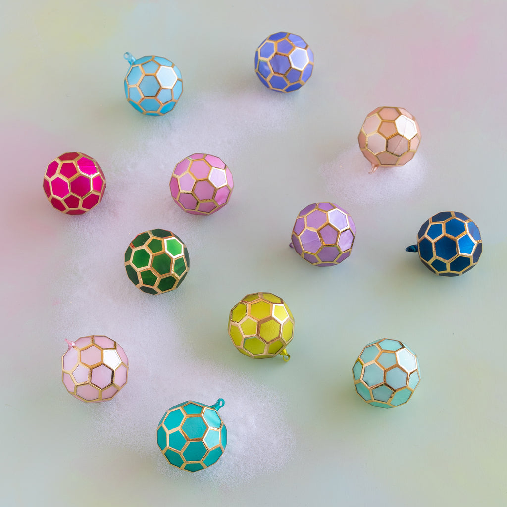 Satin Geometric Ornament Set