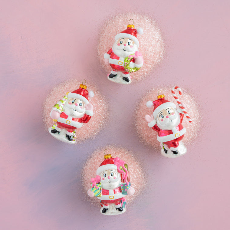 Baby Papa Noel Glass Ornament