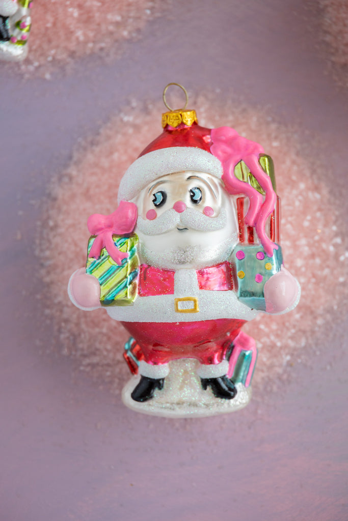 Baby Papa Noel Glass Ornament