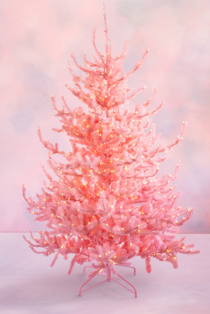 Pink Chandelier Pine Tree