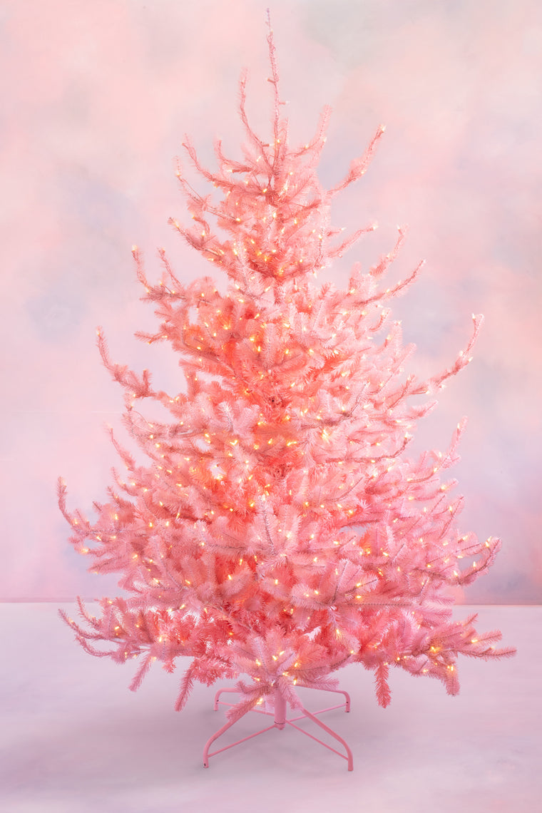 Pink Chandelier Pine Tree