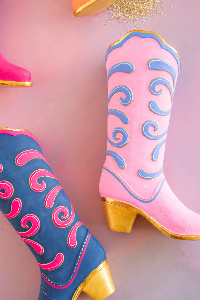 Glitter Up Cowboy Boot Display
