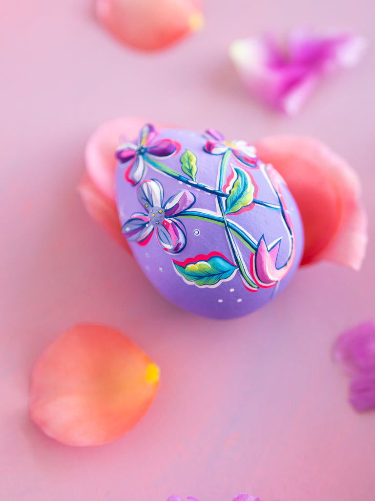 Frenchy Florals Egg Ornament