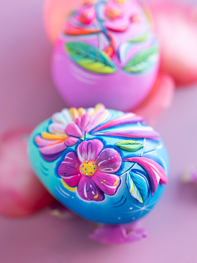 Frenchy Florals Egg Ornament