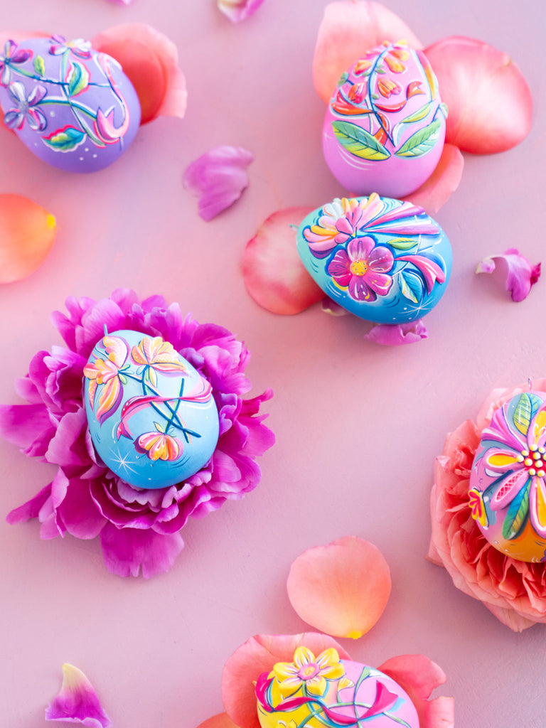 Frenchy Florals Egg Ornament