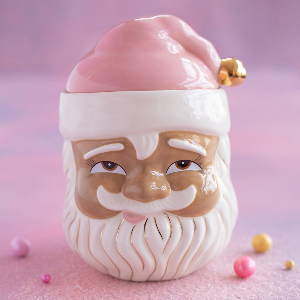 Papa Noel in Pink Cookie Jar