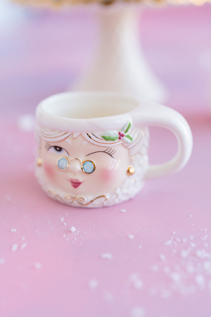 Mrs Papa Noel Mug, White