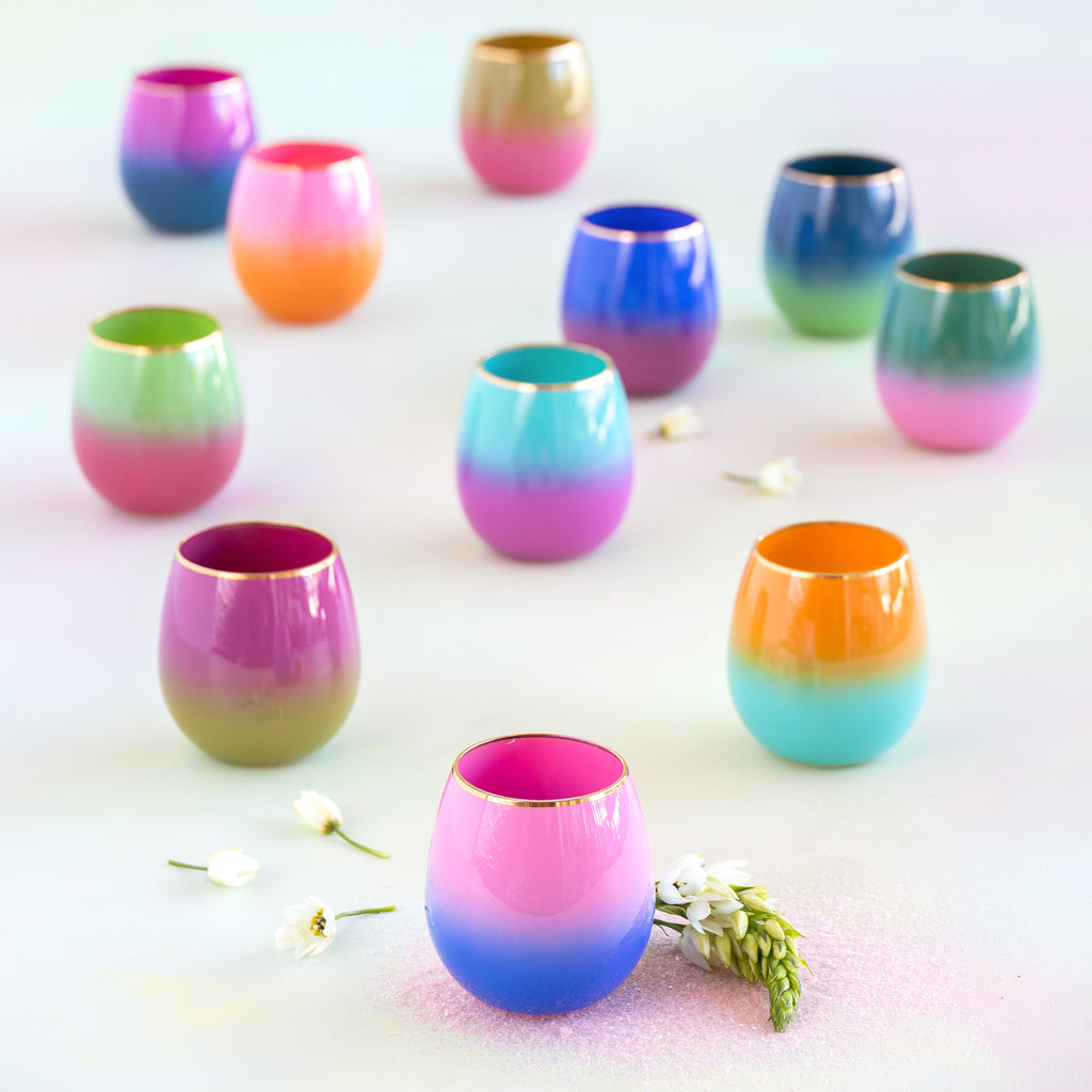 Ombre Fluted Sipper Set