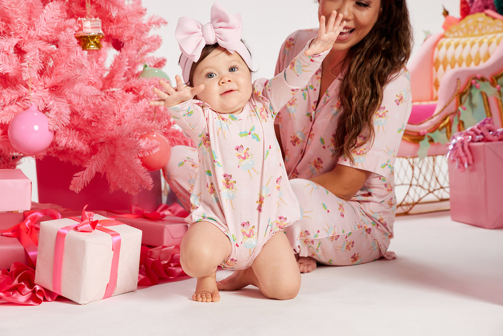 Sugarplum Pixie Ruffled Long Sleeve Bubble Romper