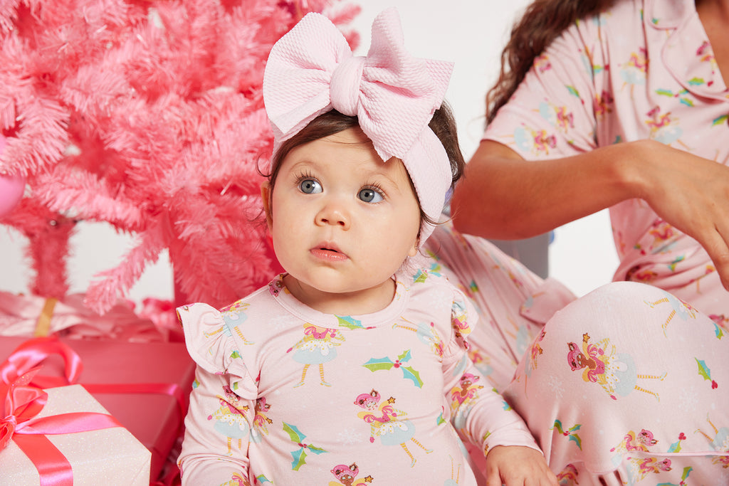 Sugarplum Pixie Ruffled Long Sleeve Bubble Romper