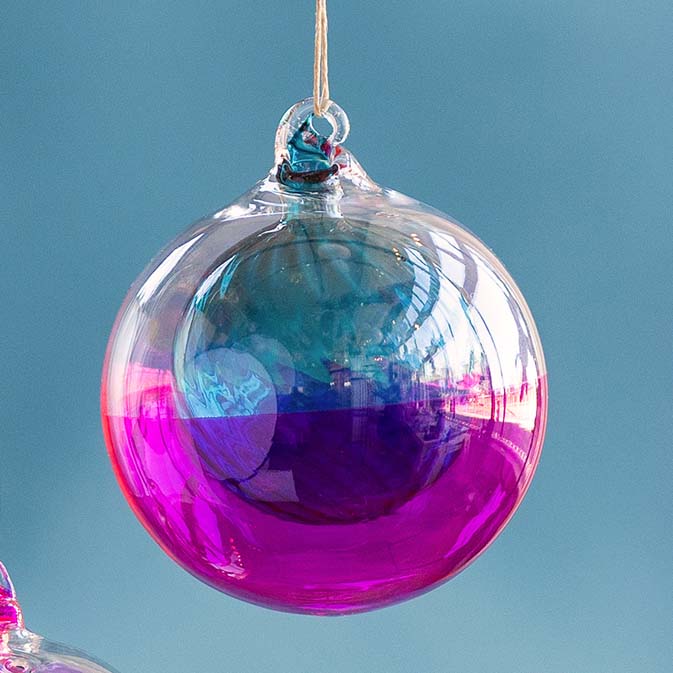 Swirl Ball in a Ball Ornament
