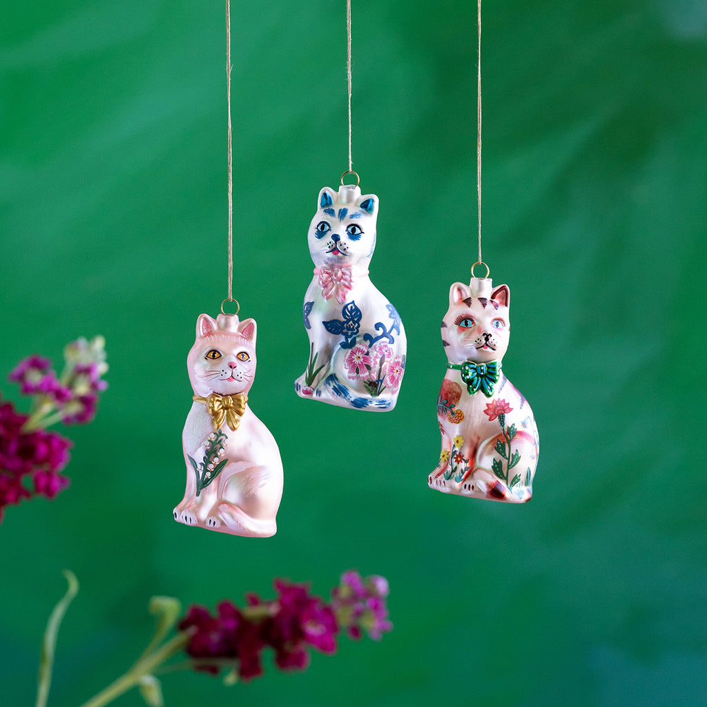 Nathalie Lété Floral Cat Ornament