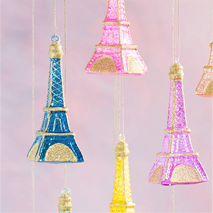 Rainbow Eiffel Tower Ornament