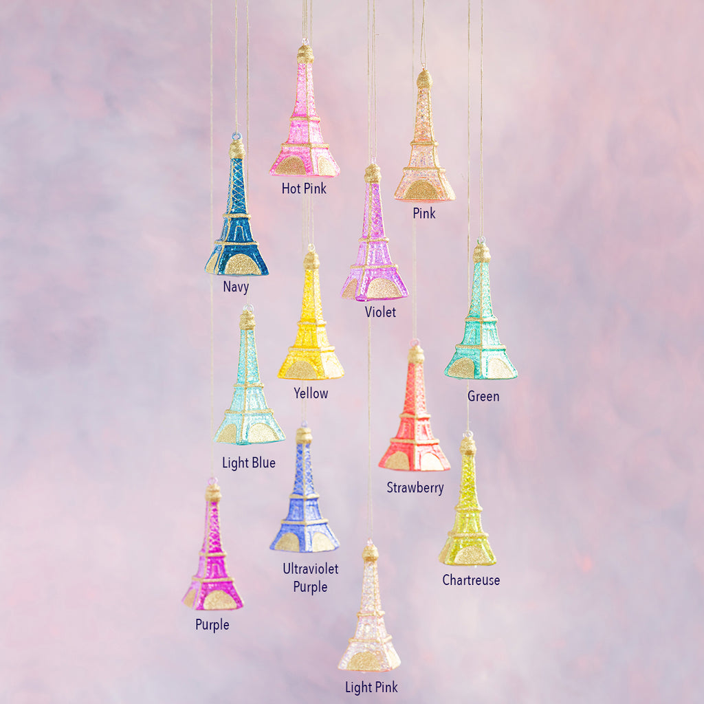 Rainbow Eiffel Tower Ornament