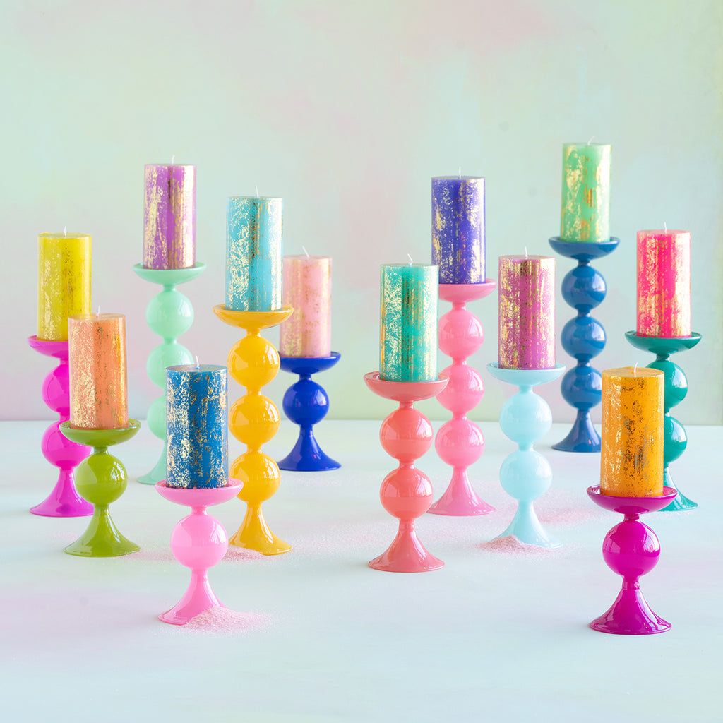 Sugar Plum Pillar Candle Holder